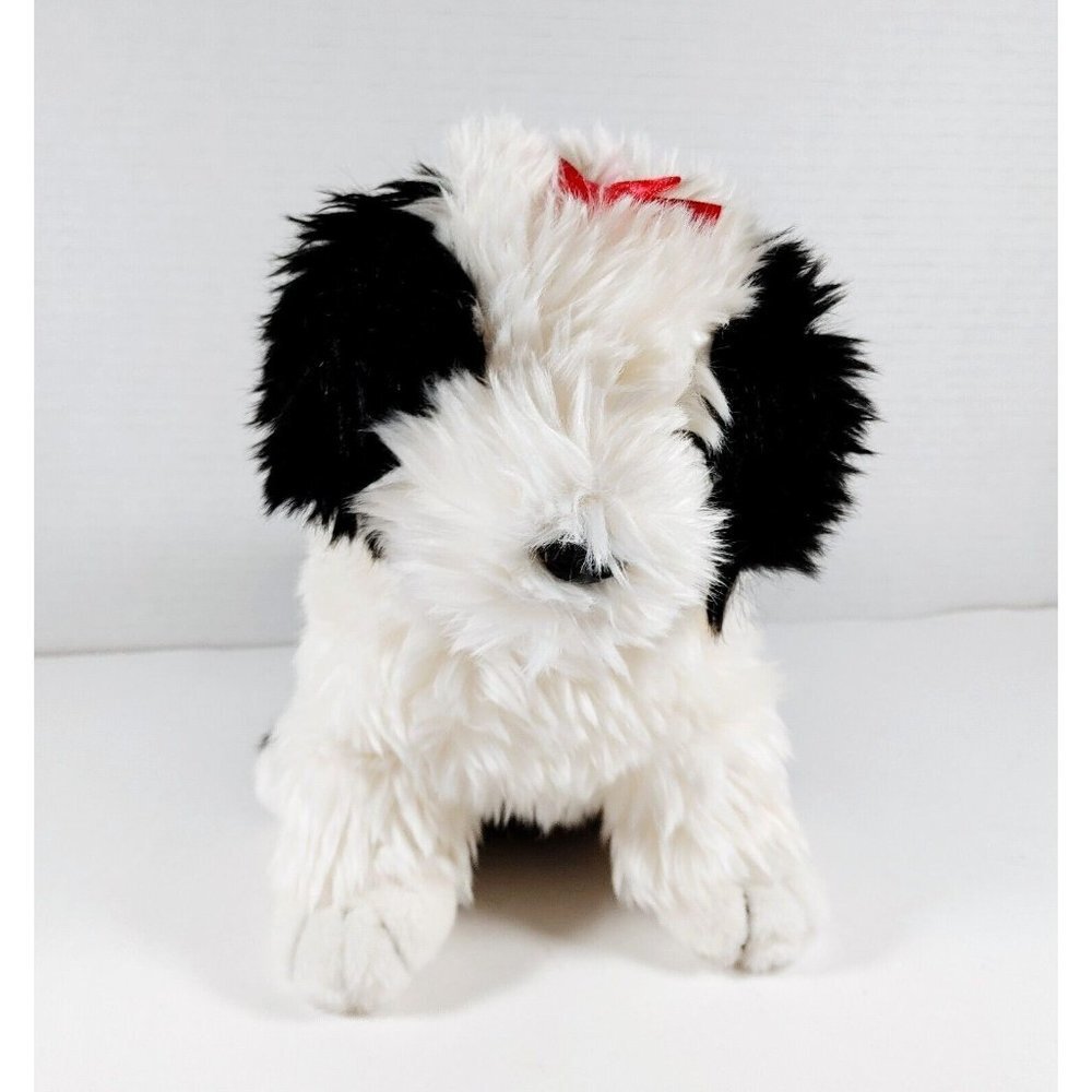 Ty Beanie Babies: POOFIE the black & white SHEEP DOG Retired 2002  No hangtag
